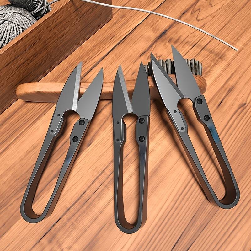 1pc Carbon Steel Sewing Scissors Trimming Nippers U Shape Clippers Yarn  Stainless Steel Embroidery Craft Scissors Tailor, DIY, Easy To Use